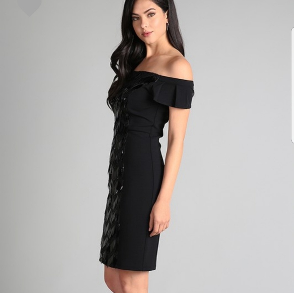 Decadent Sequin Bardot Style Midi Cocktail Dress - Picture 3 of 4
